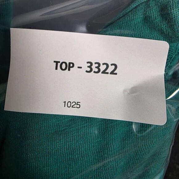 Eddie Bauer Teal Lace Trim V-Neck Tee XXL - Picture 7 of 7